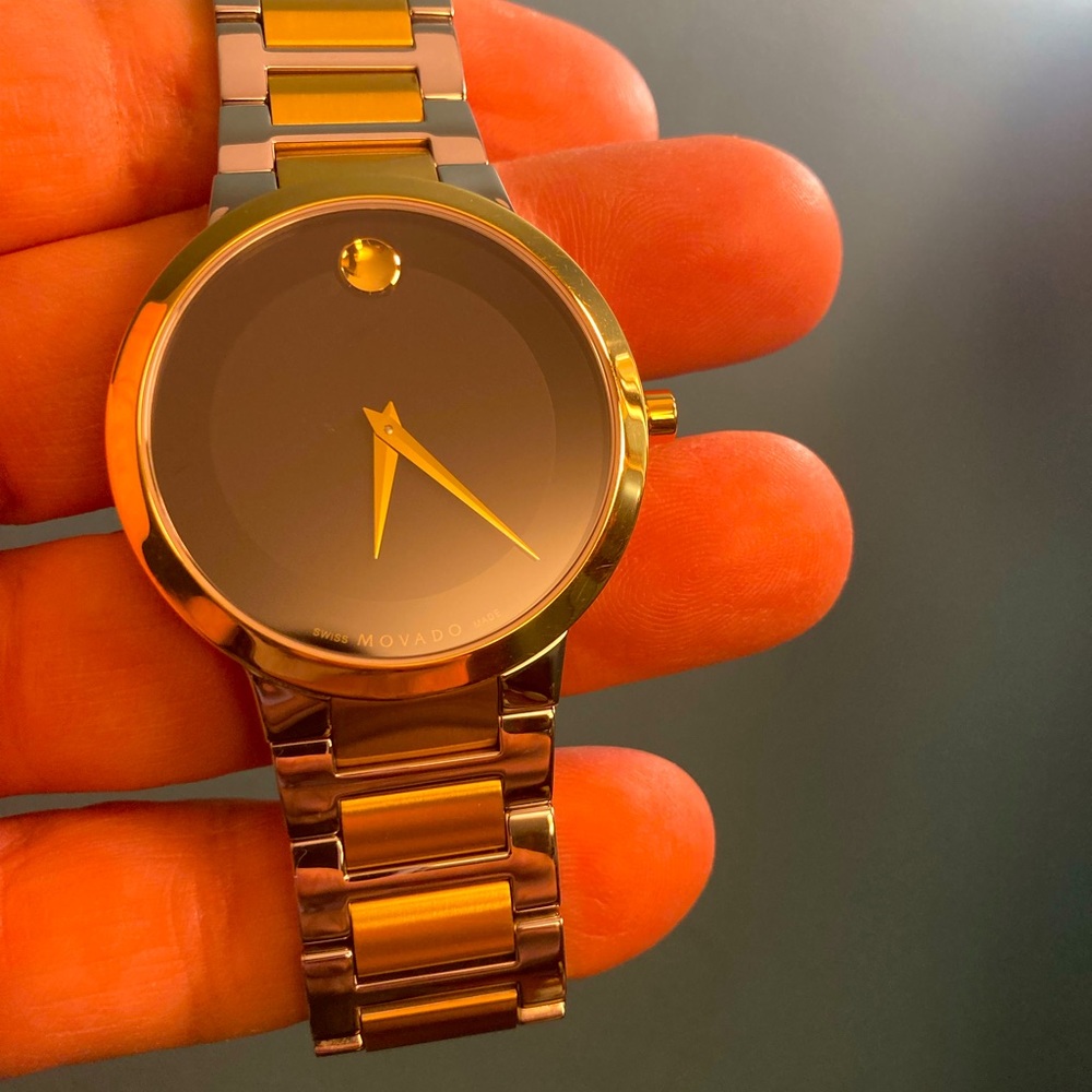 Movado men two tone classic